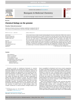 Chemical biology on the genome