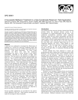 A Successful Methanol Treatment in a Gas