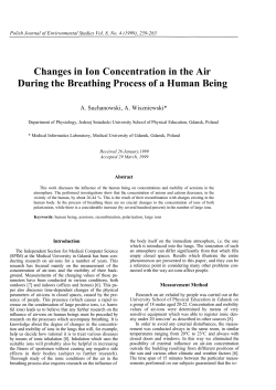 Changes in Ion Concentration in the Air During the Breathing