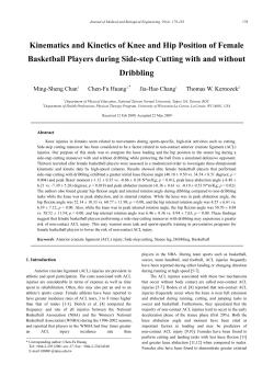 Kinematics and Kinetics of Knee and Hip Position of Female