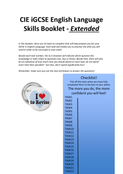 CIE iGCSE English Language Skills Booklet
