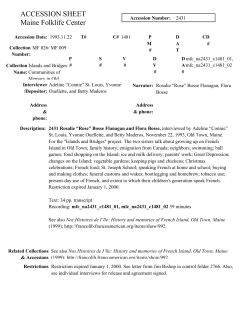 Finding Aid for MF 26 Islands and Bridges