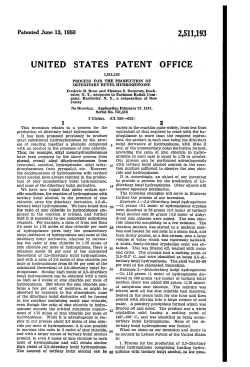Process for the production of ditertiary butyl hydroquinone
