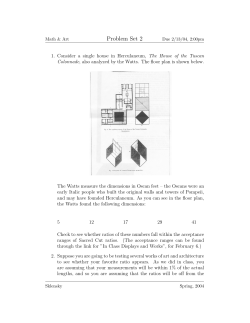 Problem Set 2: Systems of Proportion and the Golden Ratio