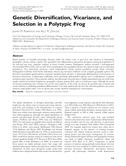 Genetic Diversification, Vicariance, and Selection in a Polytypic Frog