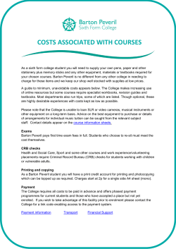 costs associated with courses