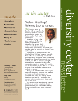 Diversity Newsletter.qxp - Gustavus Adolphus College