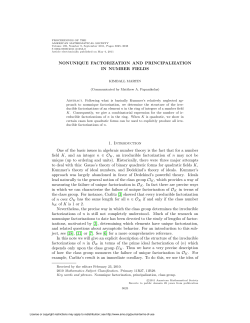 NONUNIQUE FACTORIZATION AND PRINCIPALIZATION IN
