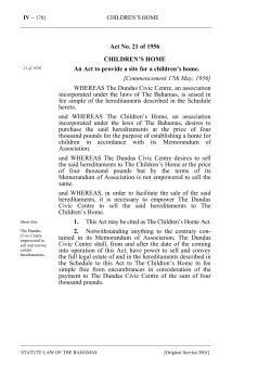 The Childrens Home Act