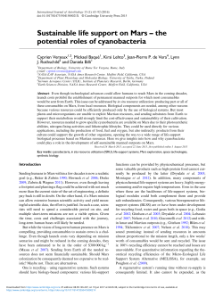 Sustainable life support on Mars &ndash; the potential roles of cyanobacteria