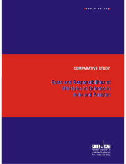 Roles and Responsibilities of Ministries of Defence in India