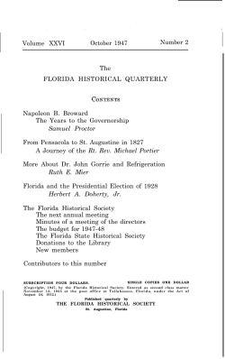 The Florida historical quarterly