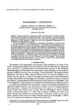 - Ionosphere and Space Weather