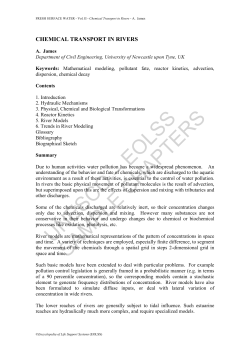 Chemical Transport in Rivers