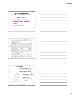 PHY 113 C General Physics I 11 AM