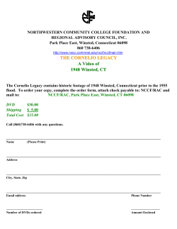 THE CORNELIO LEGACY A Video of 1948 Winsted, CT