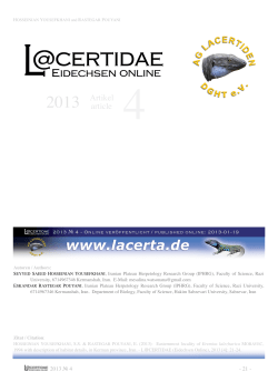 Easternmost locality of Eremias lalezharica MORAVEC