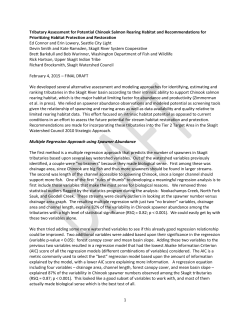 DRAFT- Tributary Assessment for Potential Chinook Salmon