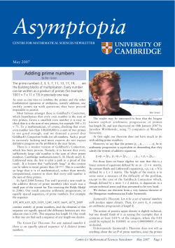 Adding prime numbers