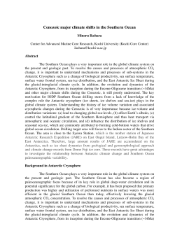 Cenozoic major climate shifts in the Southern Ocean