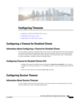 Configuring Timeouts