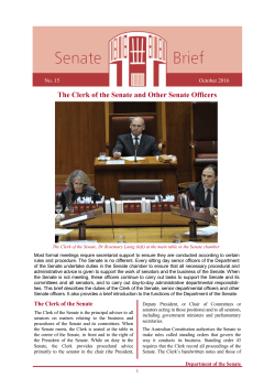 Senate Brief No. 15 - Parliament of Australia