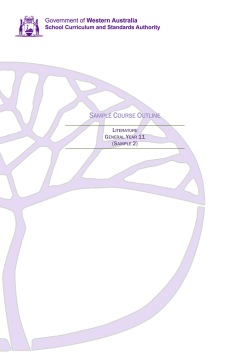 General Year 11 sample 2 course outline - SCSA