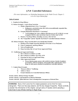 N.8 Controlled Substances - Immigrant Legal Resource Center
