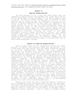 American Exceptionalism?