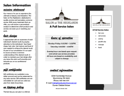 contact information mission statement hair design no tipping policy