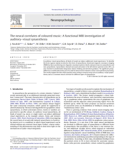 The neural correlates of coloured music: A functional MRI