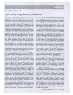 Glycerol Blanking in Triglyceride Assays: Is It
