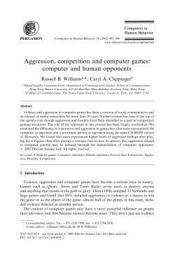 Aggression, competition and computer games