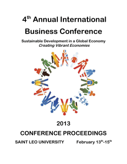 4th Annual International Business Conference