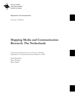 Mapping Media and Communication Research: The Netherlands