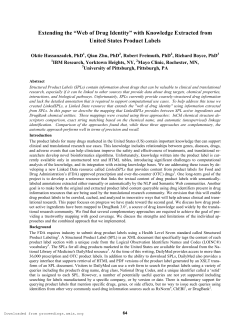 Extending the &ldquo;Web of Drug Identity&rdquo; with Knowledge Extracted from
