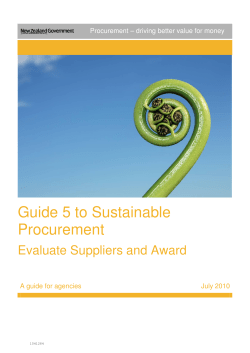 Guide 5 to Sustainable Procurement