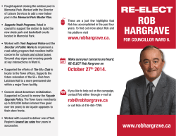 RE-ELECT Rob Hargrave for Ward 6 Councillor