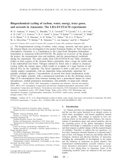 Biogeochemical cycling of carbon, water, energy, trace gases, and