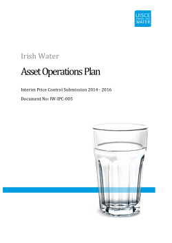 Asset Operations Plan - Commission for Energy Regulation