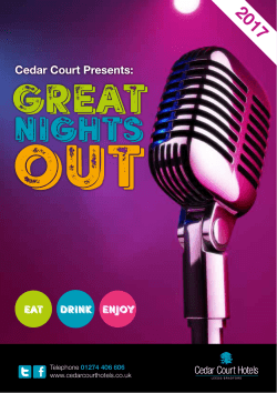 Great Nights Out - Cedar Court Hotels