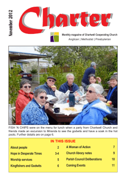 November 2012 - Chartwell Cooperating Church