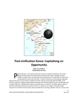 Post-Unification Korea: Capitalizing on