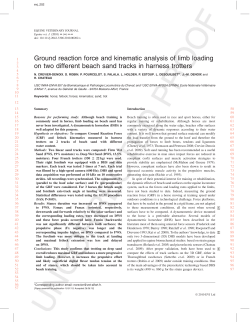 Ground reaction force and kinematic analysis of limb loading