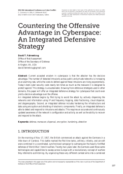 Countering the Offensive Advantage in Cyberspace