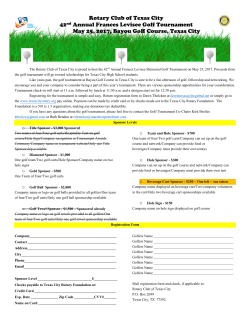 Rotary Club of Texas City 42nd Annual Frances Levisee Golf