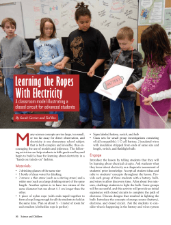 Learning the Ropes With Electricity