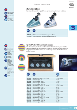 Micrometer stands optical Flats with two Parallel Faces