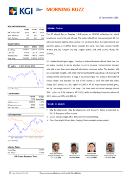 morning buzz - KGI Securities (Singapore)