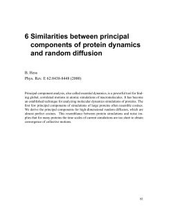 6 Similarities between principal components of protein